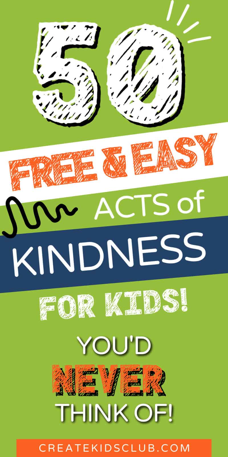 pin for random acts of kindness for kids