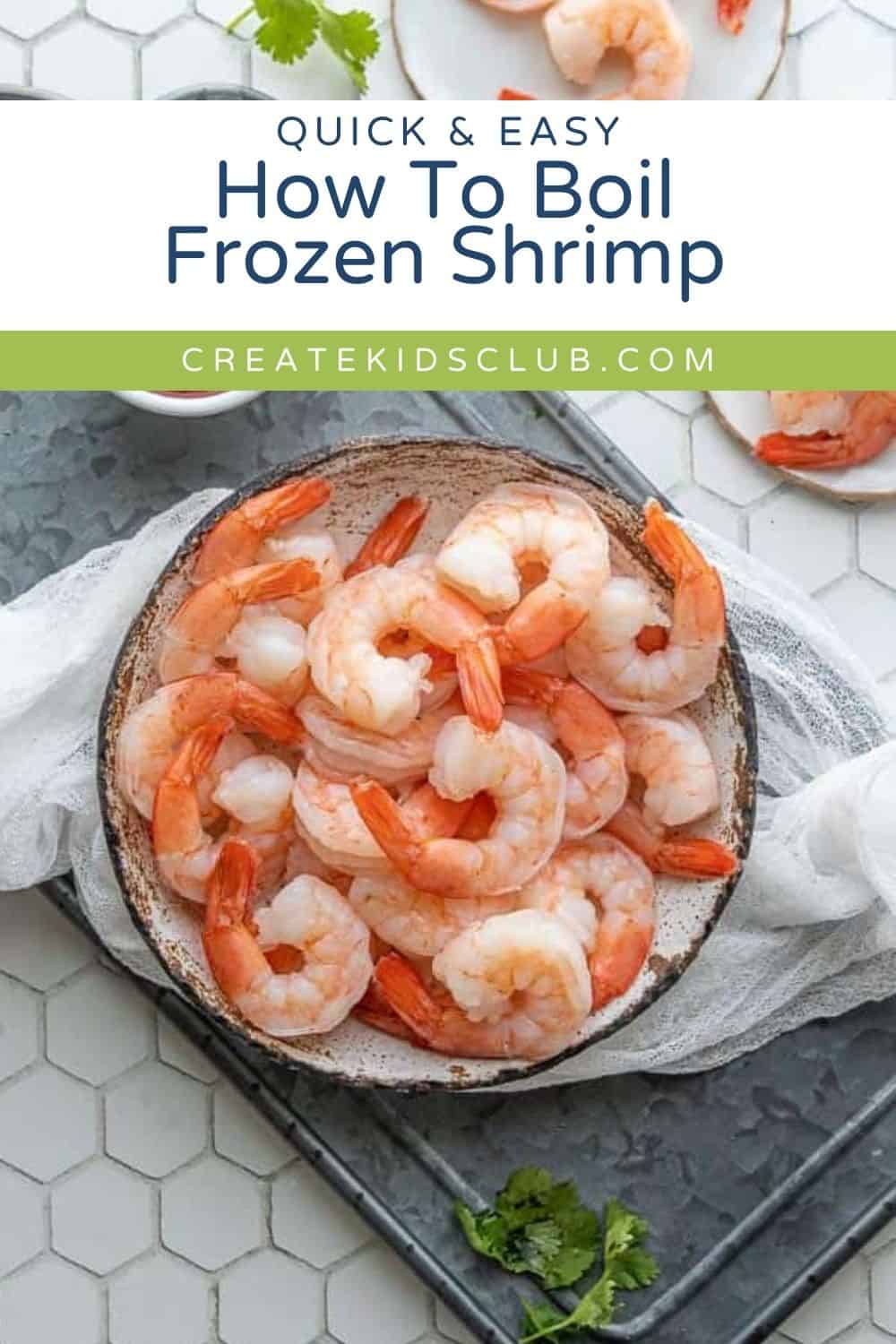 pin for How To Boil Frozen Shrimp