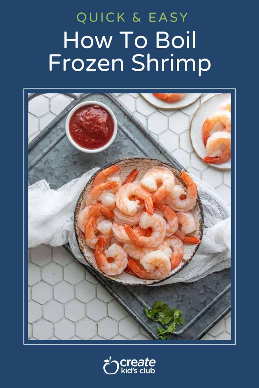 pin for How To Boil Frozen Shrimp