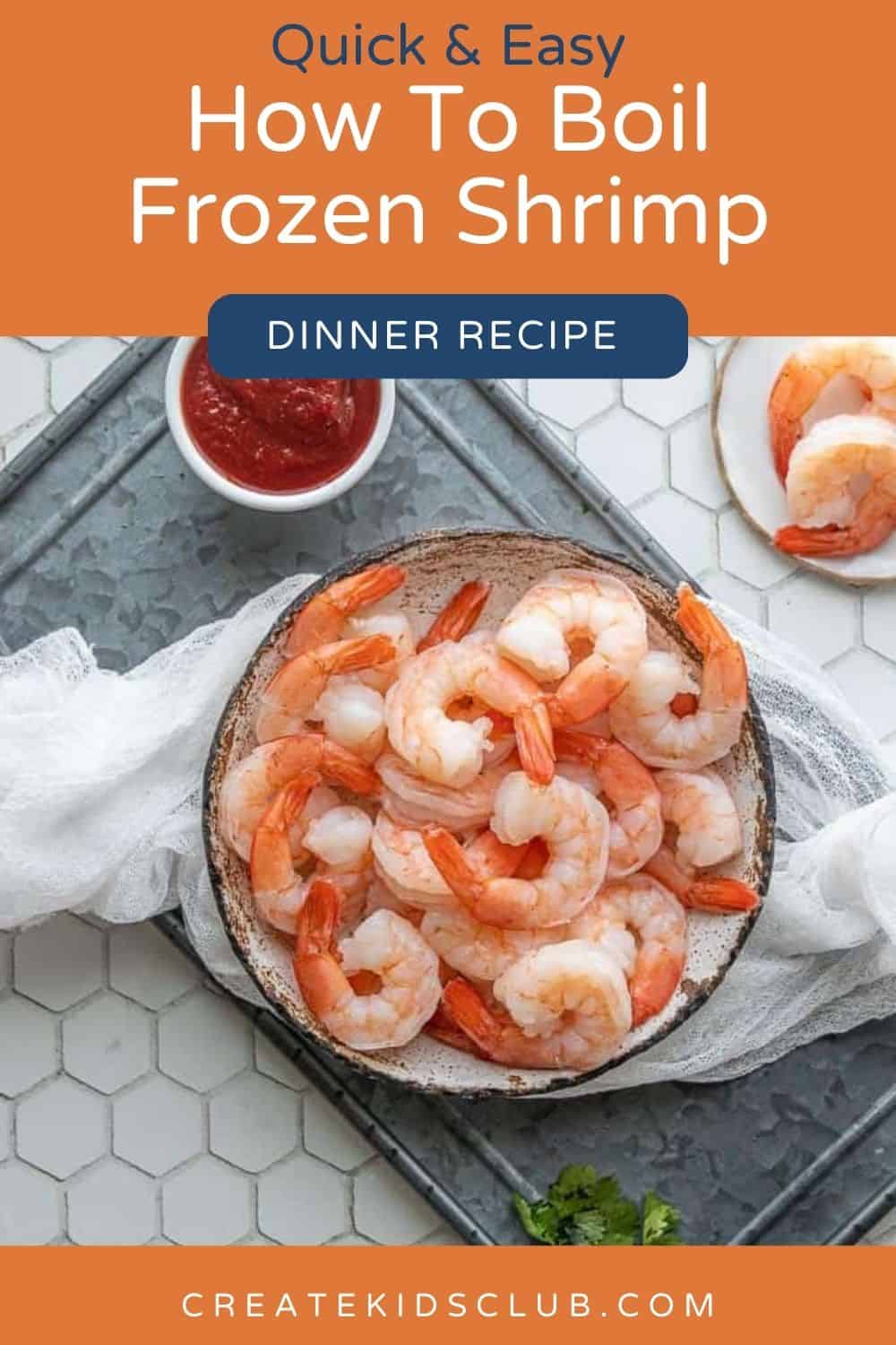 pin for How To Boil Frozen Shrimp