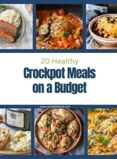 pin of crockpot meals on a budget