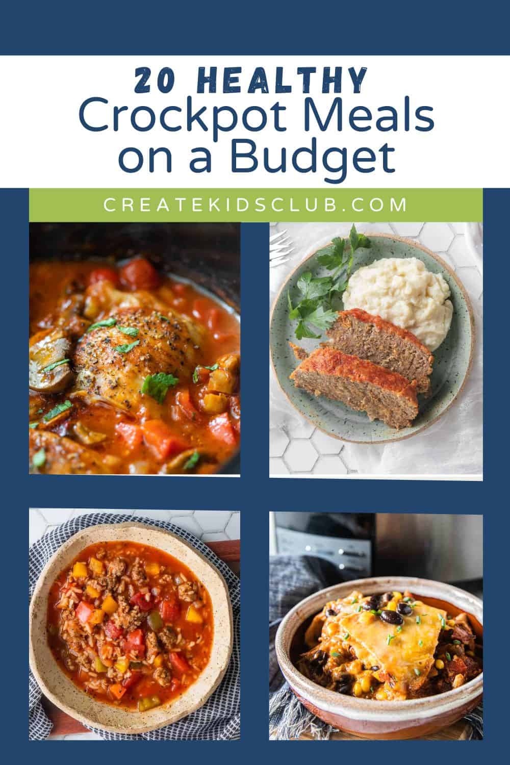 pin of crockpot meals on a budget