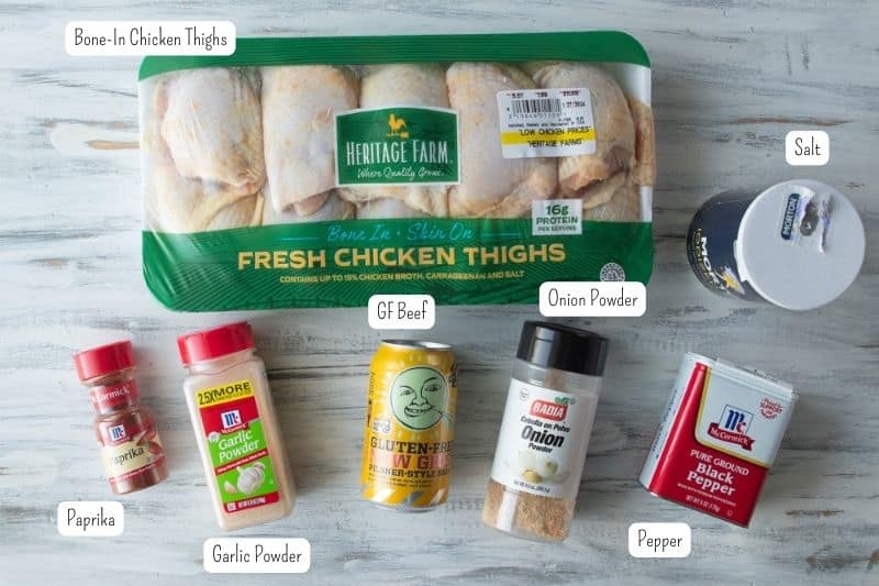 ingredients for slow cooker chicken thighs