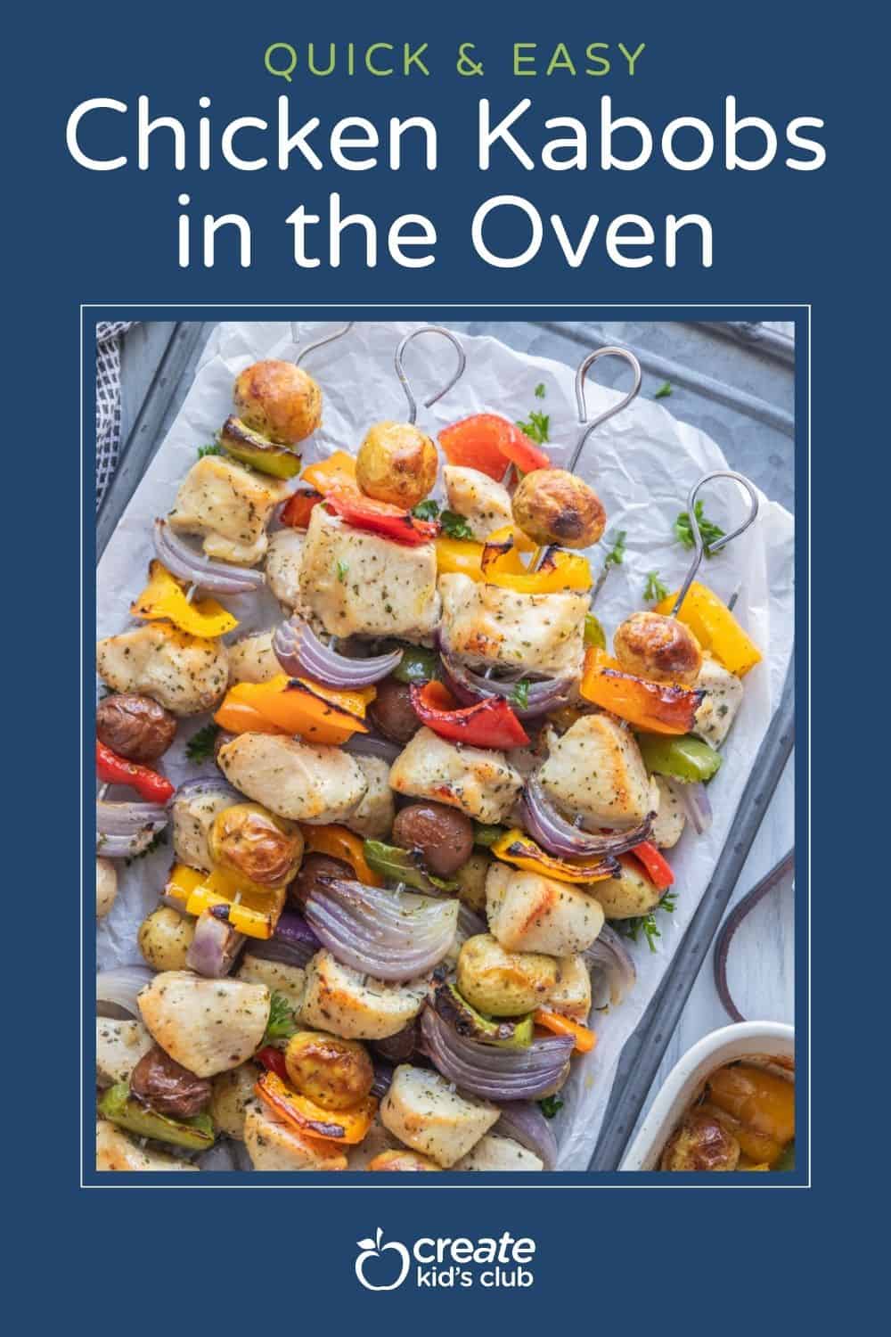 pin of Chicken Kabobs in the Oven