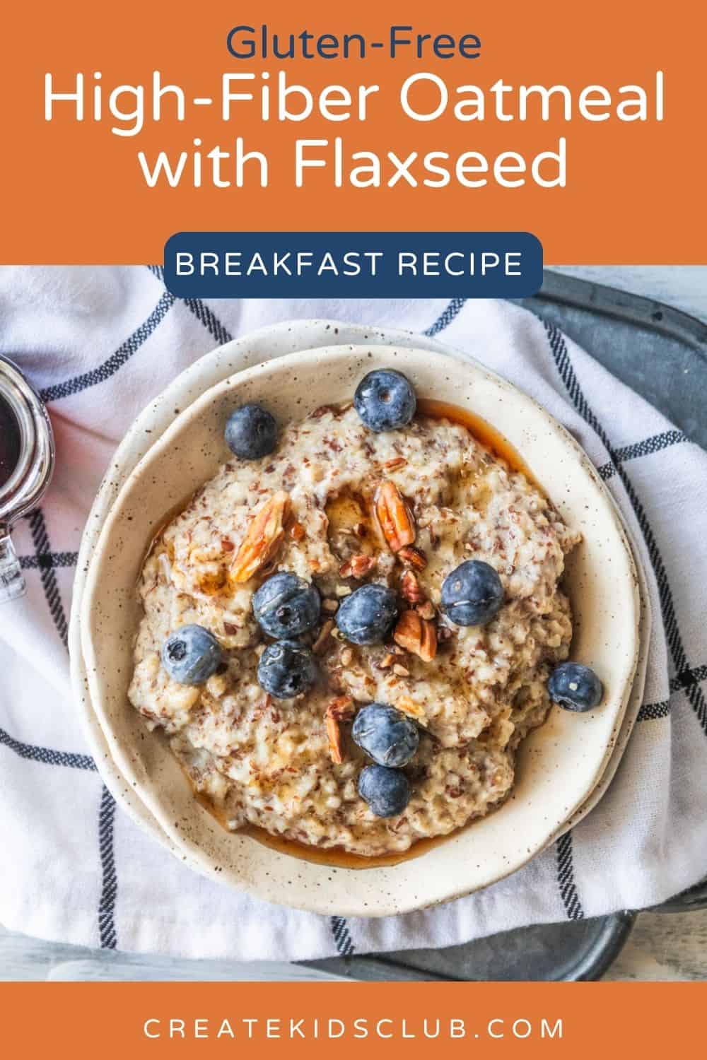 pin of High-fiber Oatmeal with Flaxseed