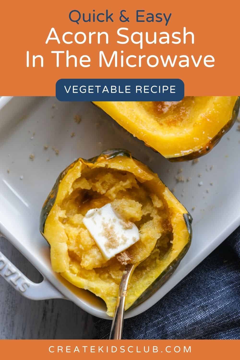 pin of acorn squash in microwave