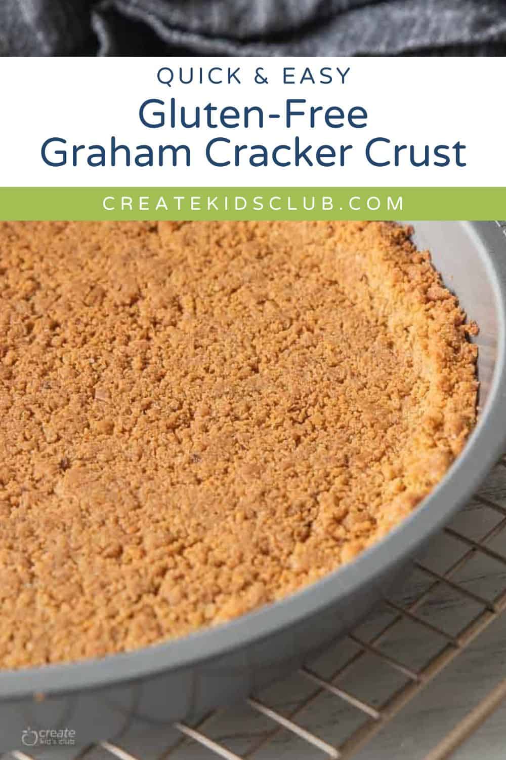 a pin of gluten free graham cracker crust in a pan