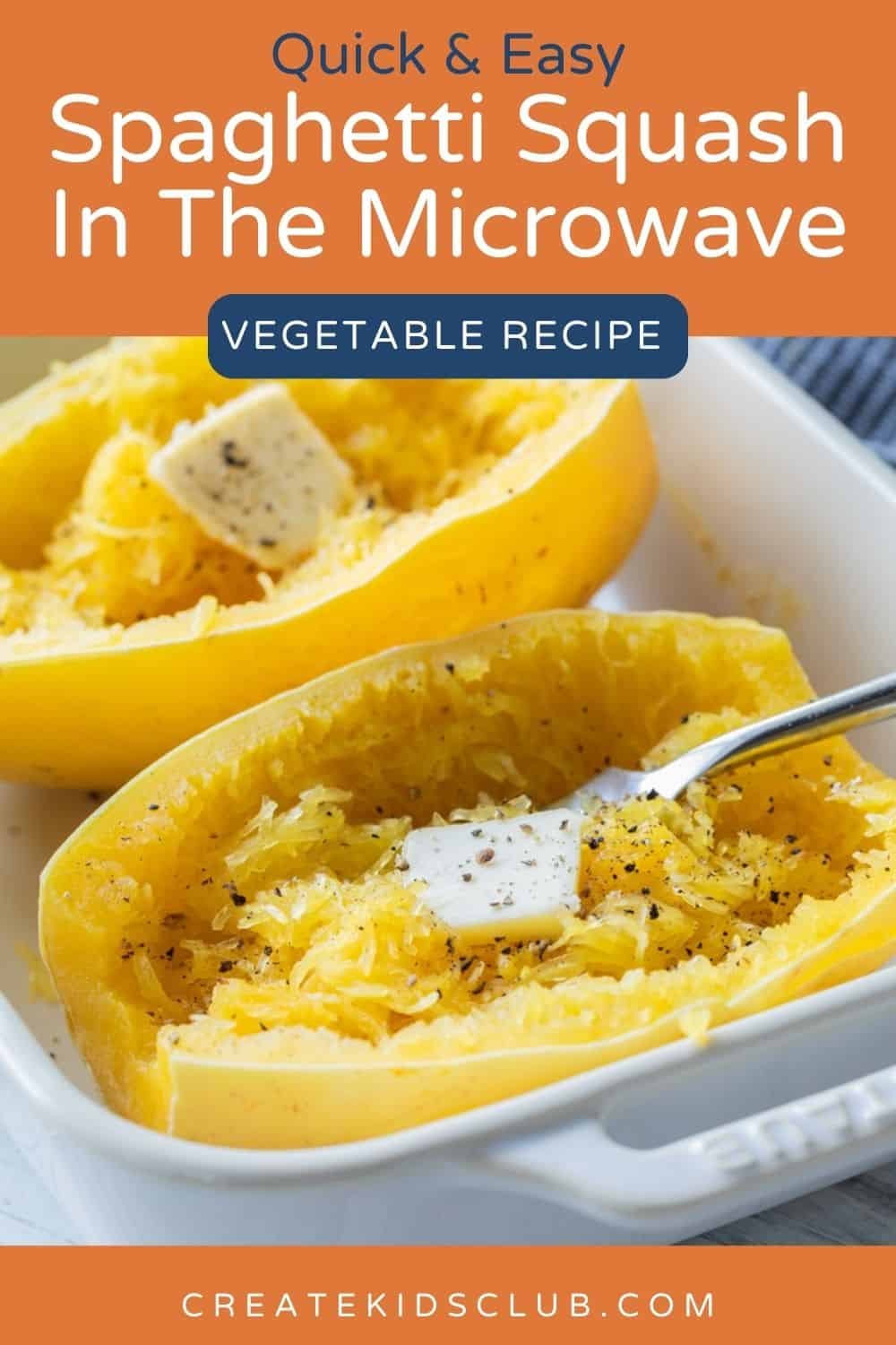 pin of spaghetti squash in microwave