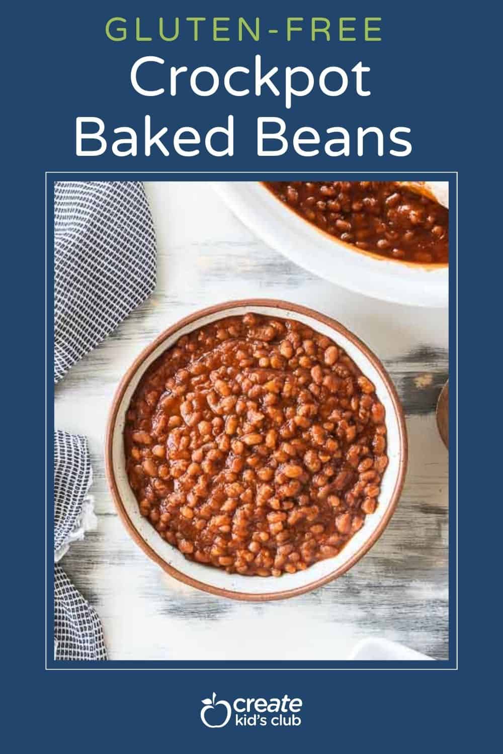 Pin of crockpot baked beans