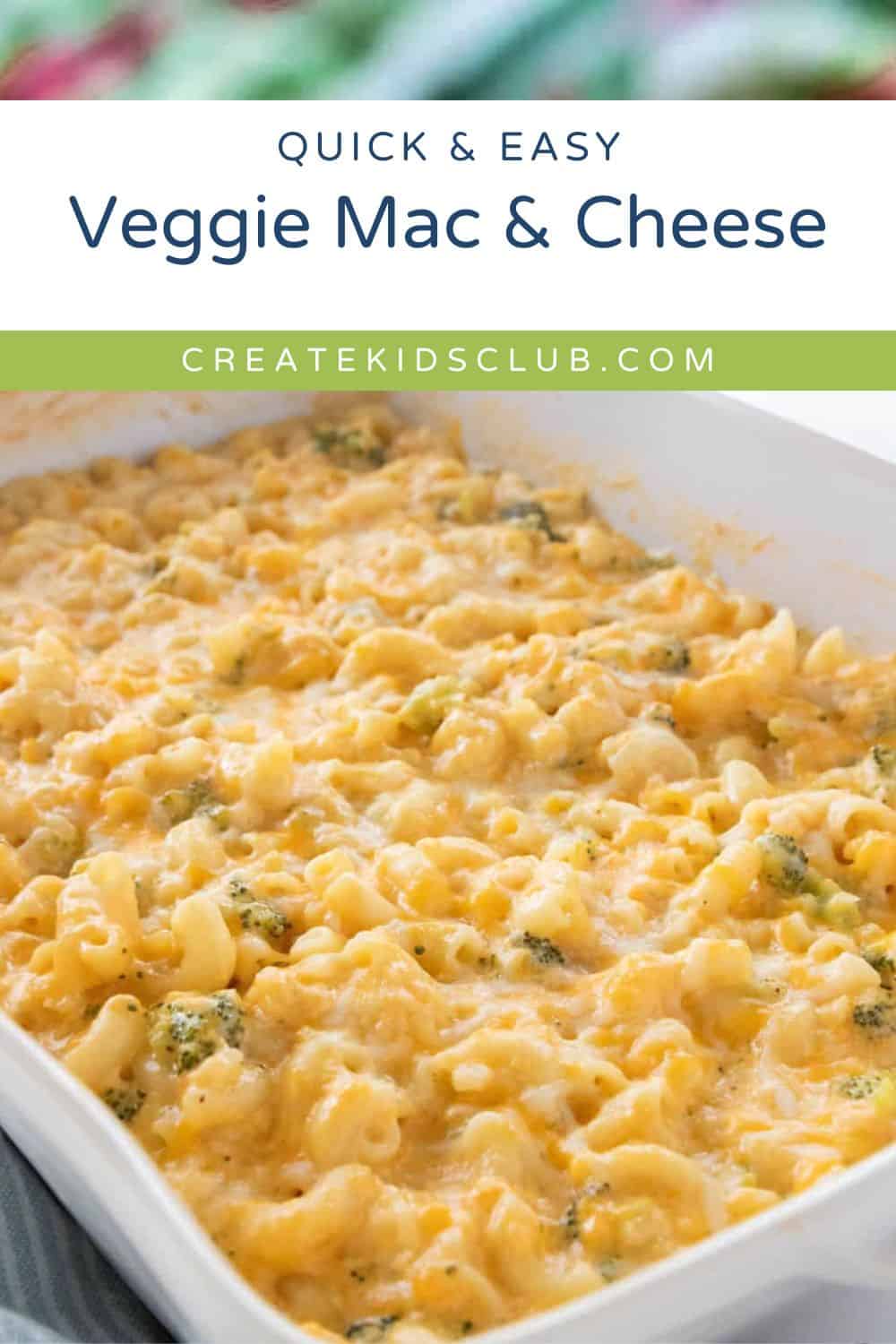 pin for veggie mac and cheese
