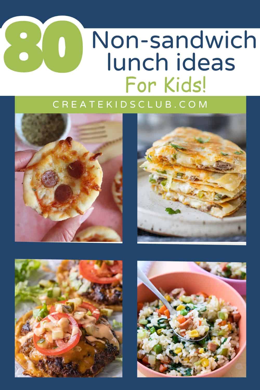 pin for non sandwich lunch ideas