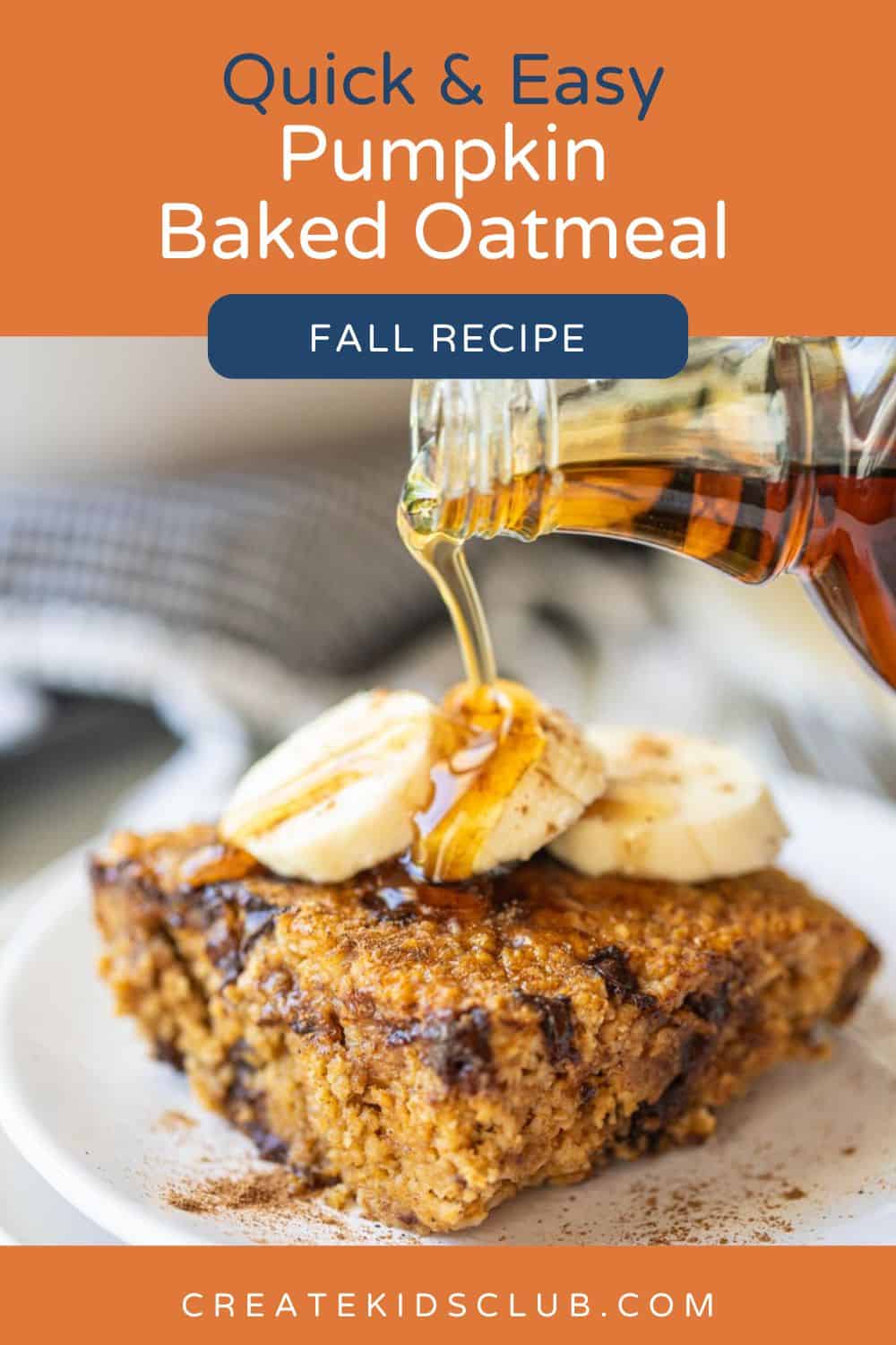 pin for pumpkin baked oatmeal