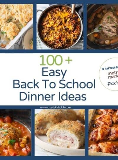 pin for back to school dinners
