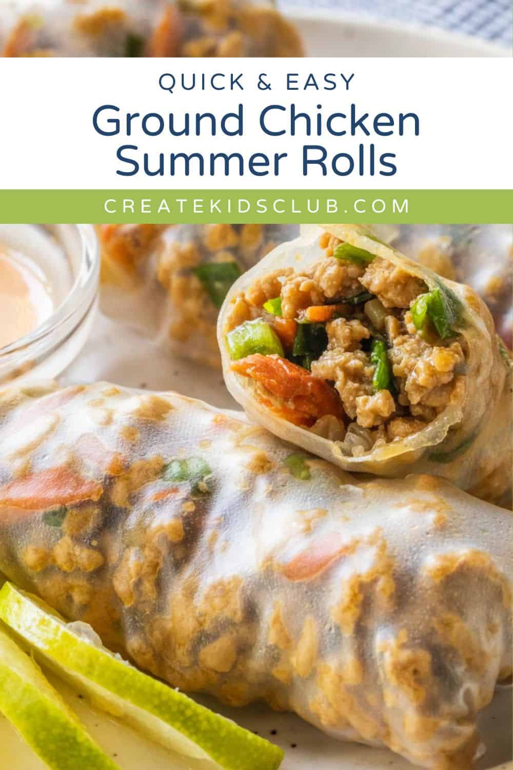 ground chicken summer roll pin