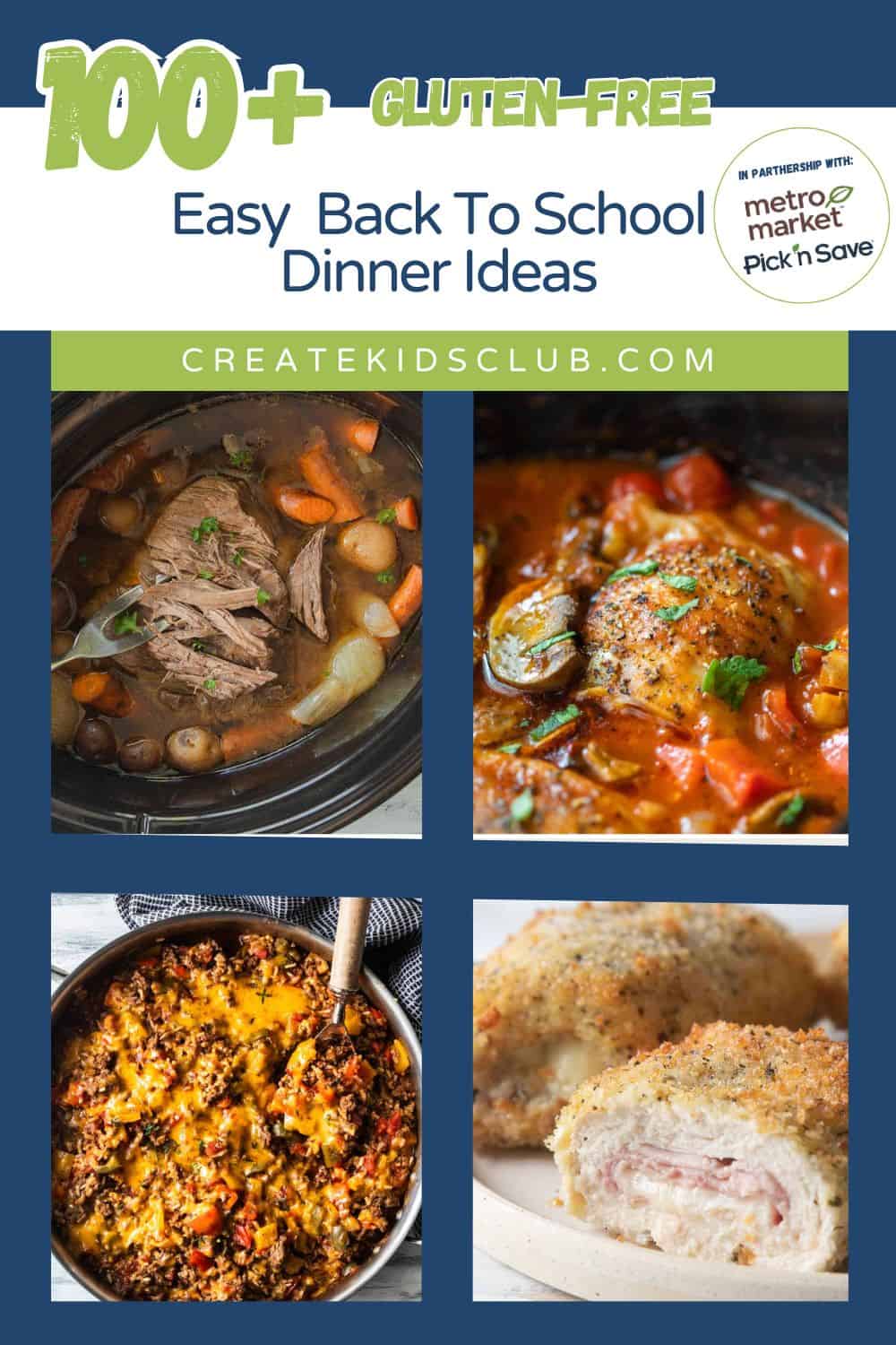 pin for easy back to school dinner ideas