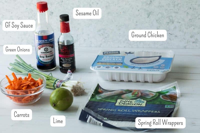 ingredients to make spring rolls