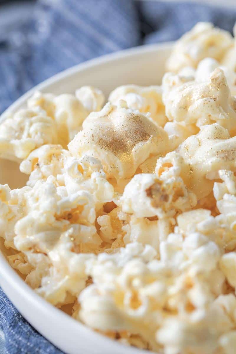 close up view of confetti popcorn