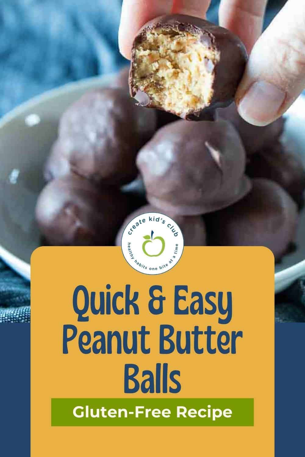 pin for gluten free peanut butter balls