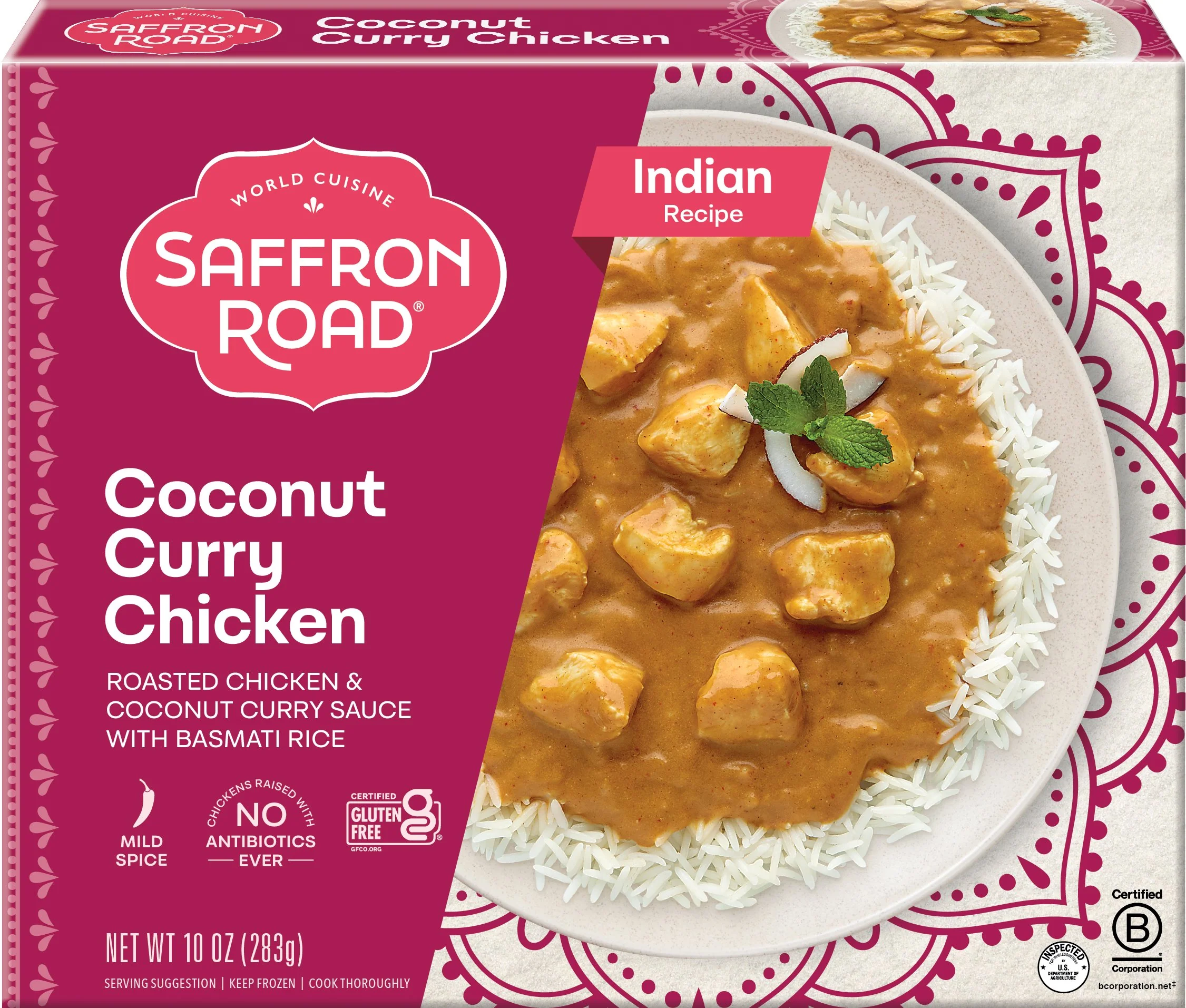 saffron road frozen meal coconut curry chicken