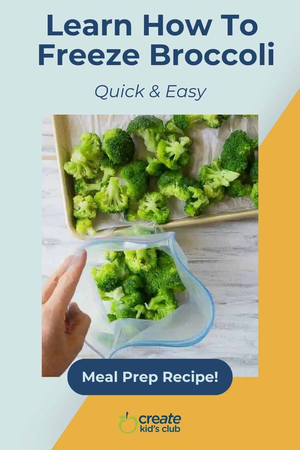 pin for how to freeze broccoli