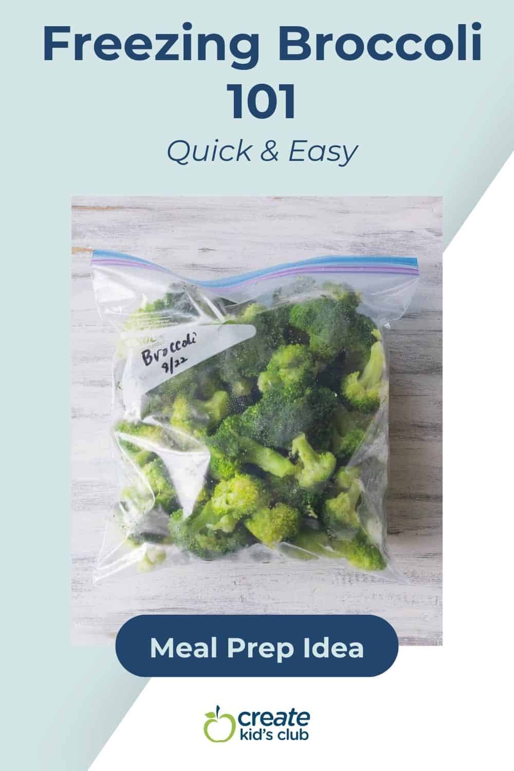 pin for how to freeze broccoli
