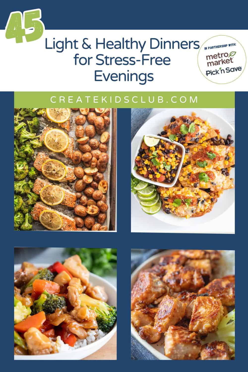 pin for Simple, Light & Healthy Dinners for Stress-Free Evenings
