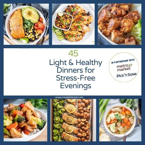 pin for Simple, Light & Healthy Dinners for Stress-Free Evenings