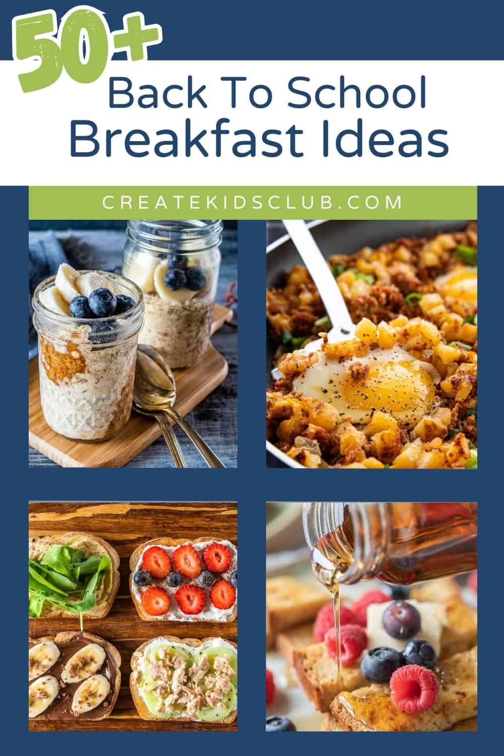 pin for back to school breakfast ideas